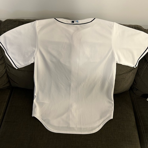 Nike Authentic Tampa Bay Rays MLB Baseball White Home Jersey Men's Sz: Medium - Picture 6 of 6